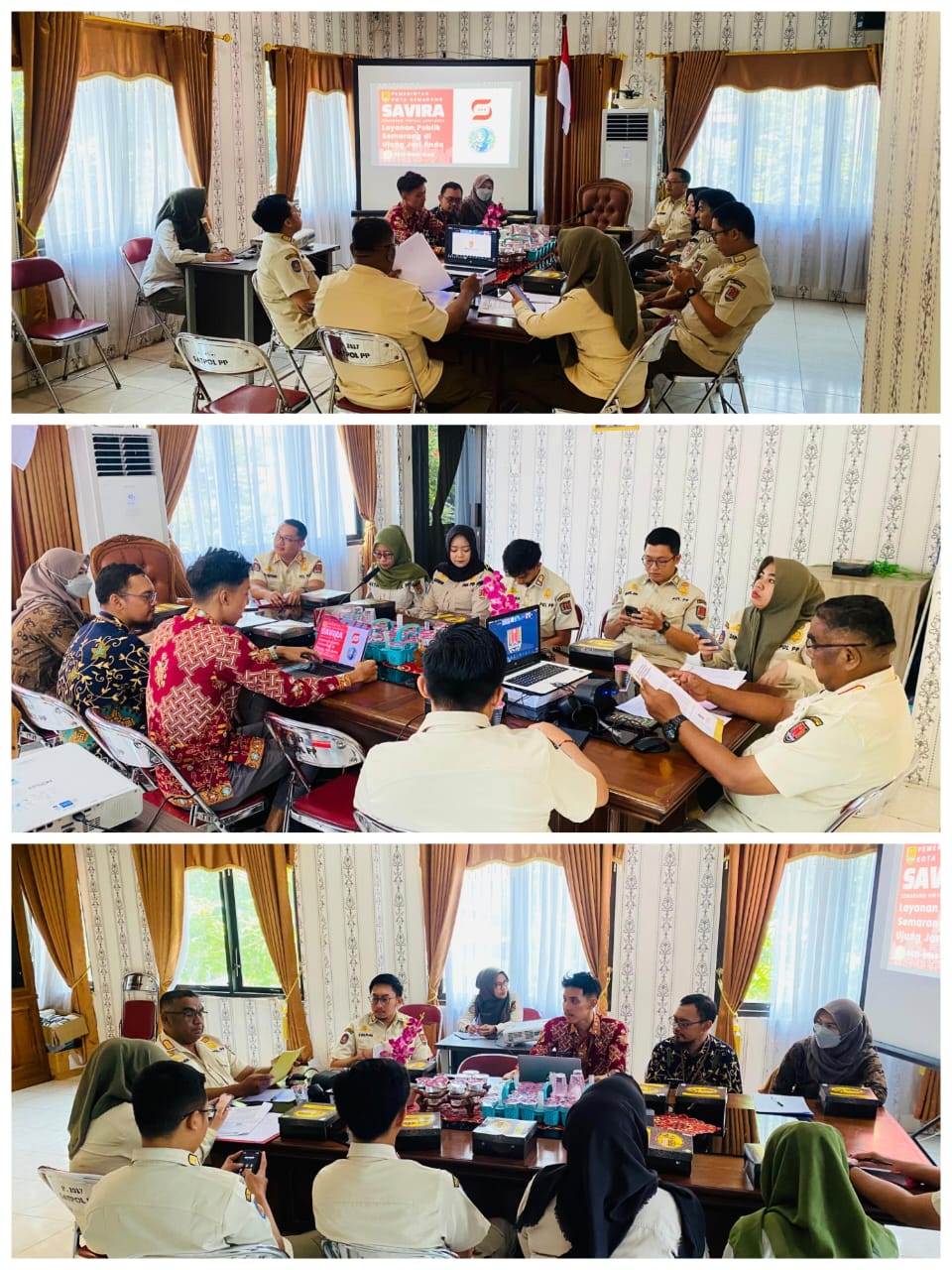 DISKOMINFO Kota Semarang Gelar Survei Koordinasi SAVIRA di Kantor Satpol PP